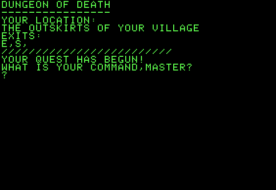 Dungeon of Death - Apple II screenshot